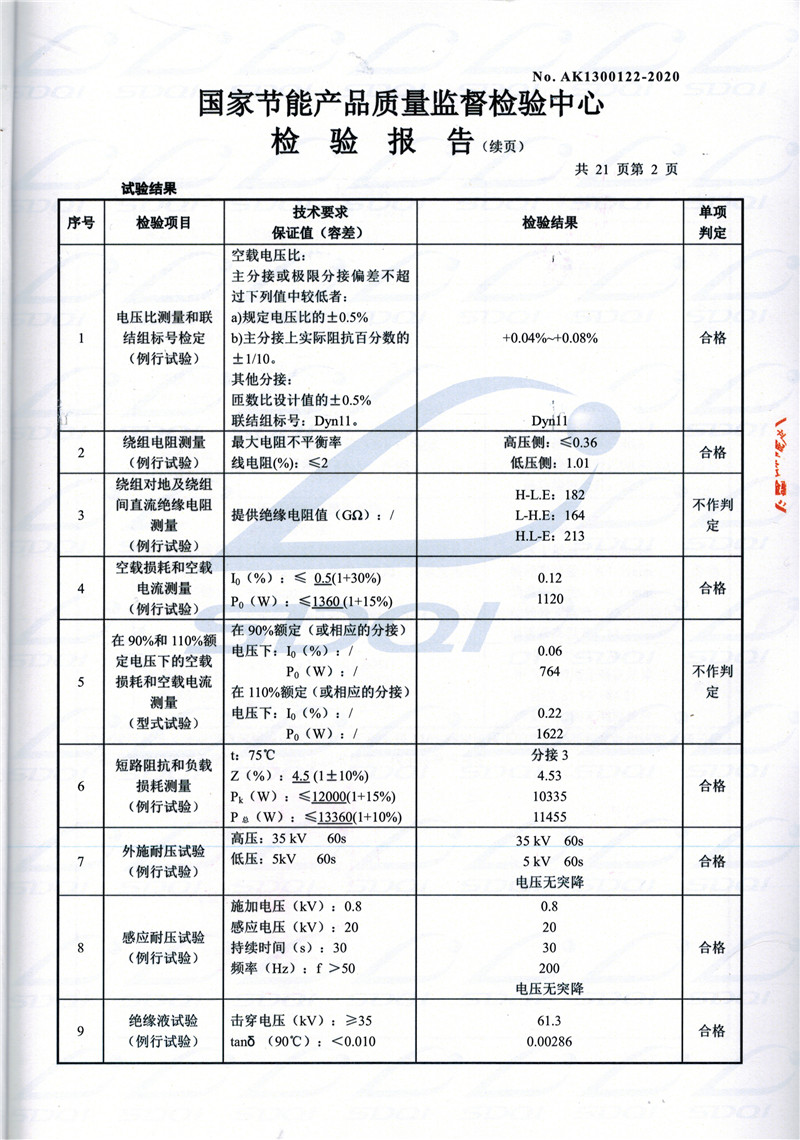 高低压试验报告-S11-1250新绛新绛新绛油浸式变压器-2.jpg